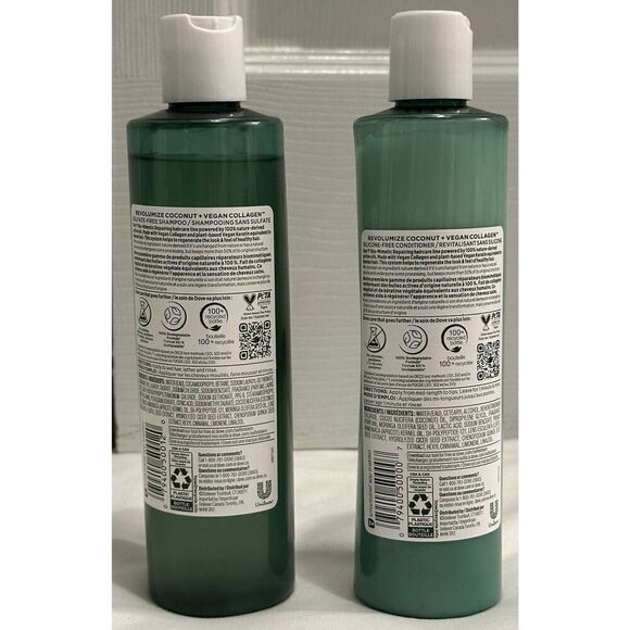 Dove Real Bio-Mimetic Revolumize Coconut Collagen Shampoo & Conditioner Set NEW - Picture 2 of 2